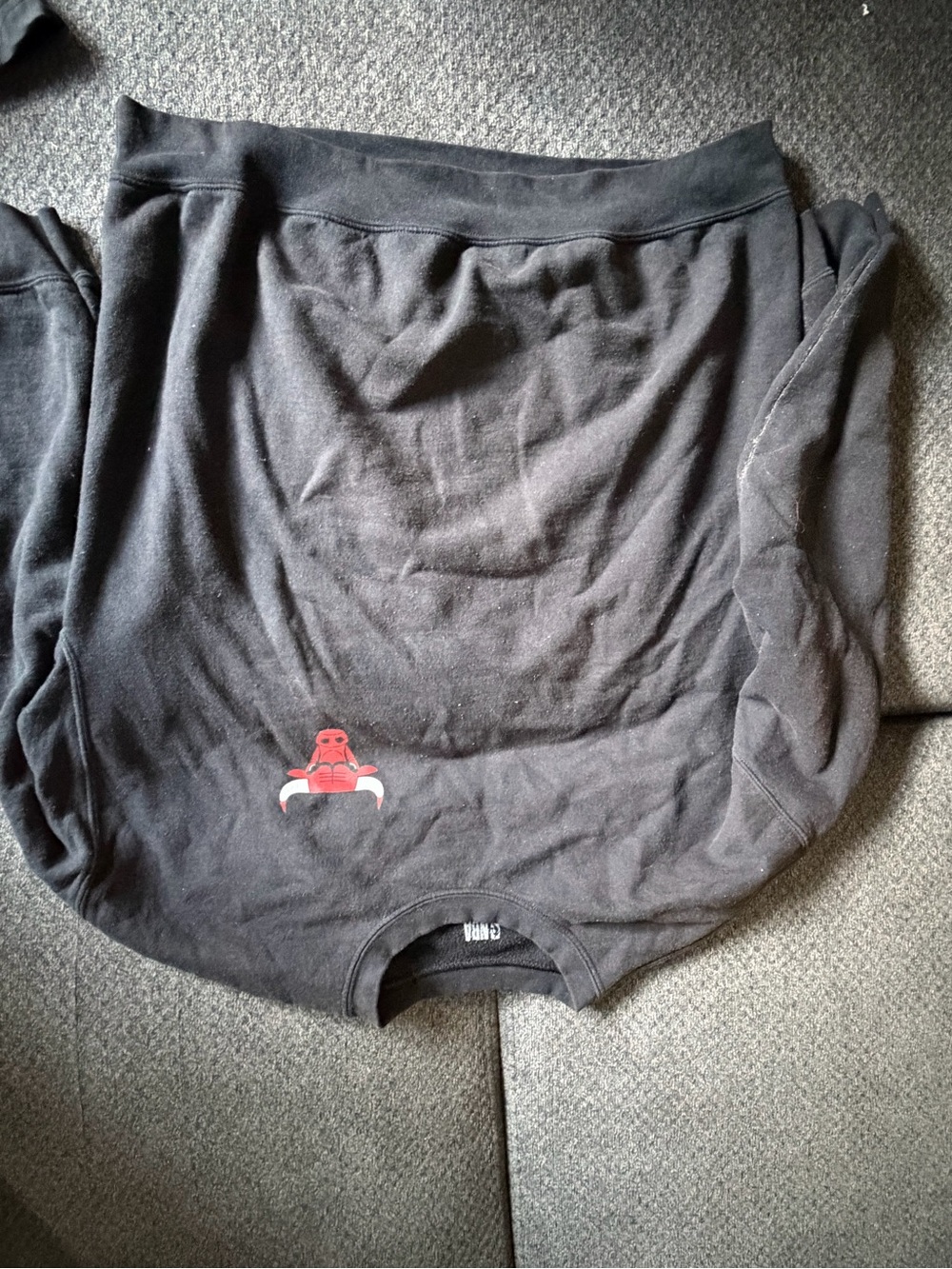 NBA Kids Black Sweatshirt with Chicago Bulls Logo Detail
